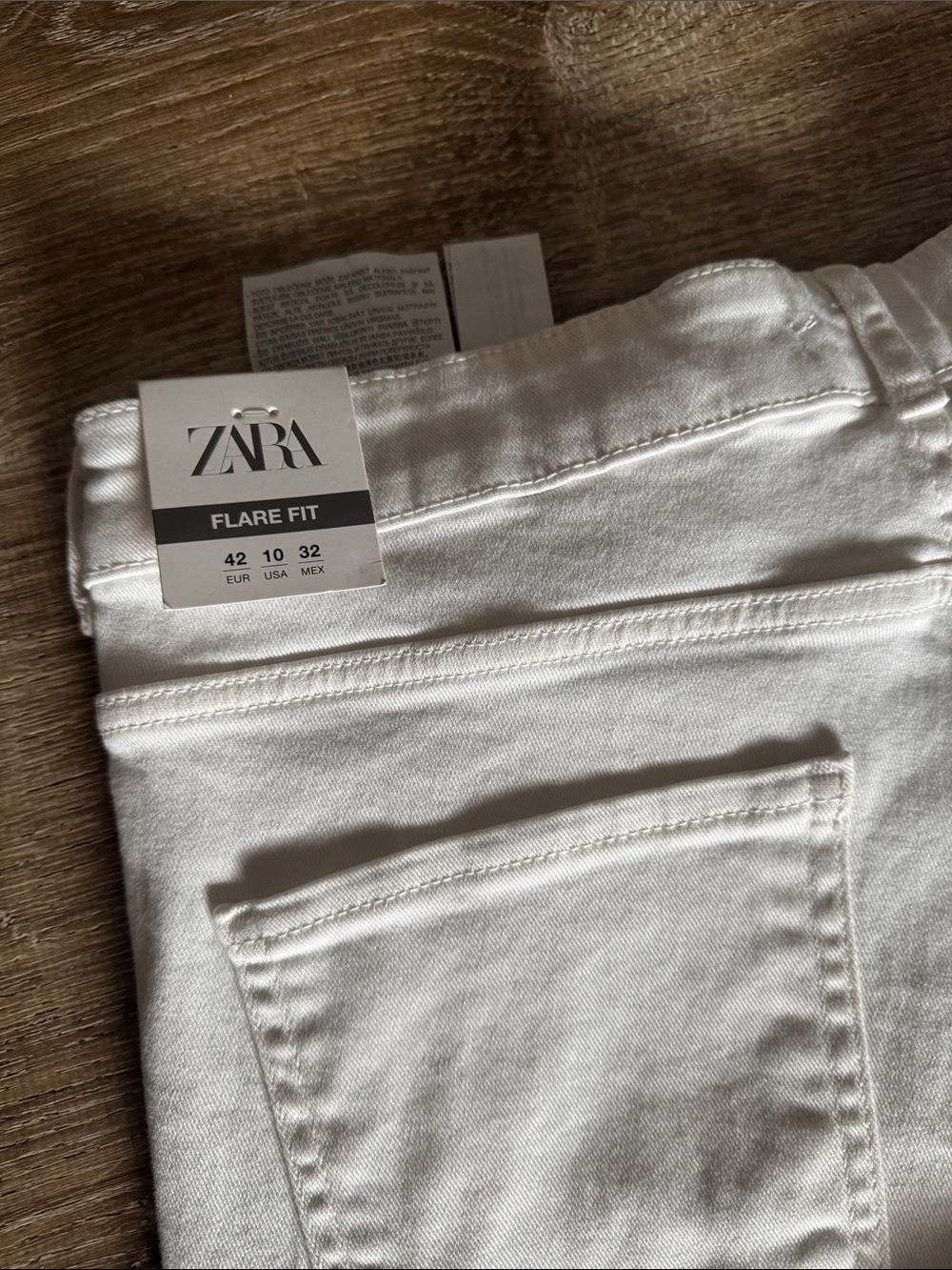 ZARA White Flare Jeans NEW